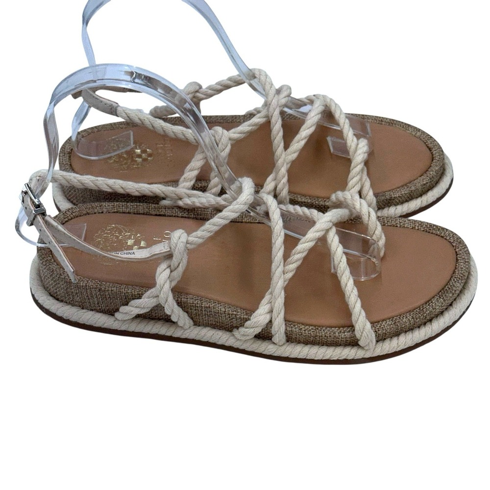 Vince Camuto Women's Size 7.5 M Rope Gladiator Sandals Adjustable Strap